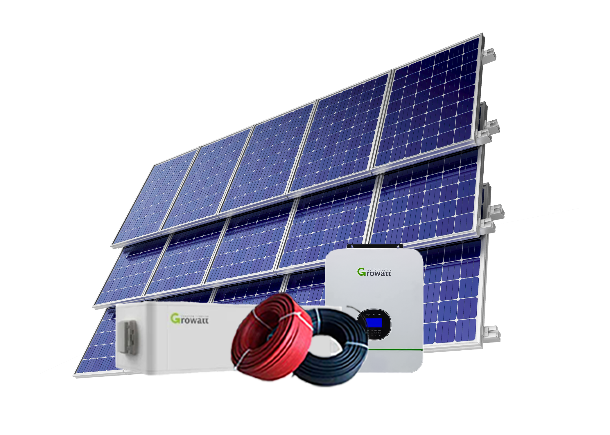 Solar panels and growatt inverters